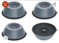 AXN Refrigerator Stand, Washing Machine Stand, Furniture Base Stand, Fridge Stands for Single Door and Double Door (Pack of 4) (Grey), Medium