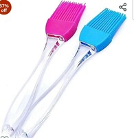 AXN Flat Pastry Brush | Multi-Purpose Silicone Durable Easy Use | Oil Cooking Brush for Grilling, Tandoor, Cooking, Baking, BBQ | Brush for Cooking | Cooking Tools | Multicolor - Set of 2 