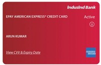 Indusind ePay Amex Credit Card - with amazing benefits