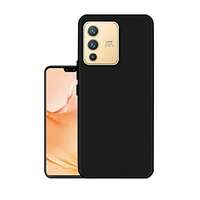 HELLO ZONE Exclusive Matte Finish Soft Back Case Cover for Vivo V23 Pro 5G - Black