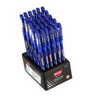 Reynolds FASTLINE 30 CT BLUE - DISPENSER | Ball Point Pen Set With Comfortable Grip | Pens For Writing | School and Office Stationery | Pens For Students | 0.7 mm Tip Size