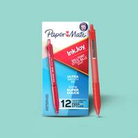 PAPER MATE INKOY 300RT Retractable Ball Pen 12x Red