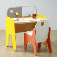 Smartsters Engineered Wooden Study Table | Study Table with Pin-up Board & White Board | Kids Study Table for 4 to 10 Years | Rockstar Study Table for Kids | 40X37X24 Inches, Yellow