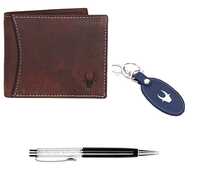 WildHorn Gift Hamper for Men I Leather Wallet, Keychain & Pen Combo Gift Set I Gift for Friend, Boyfriend,Husband,Father, Son etc