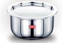 [20% coupon] Avias Riara Triply Tope with Lid, 18cm Stainless Steel Tope, Induction Base, Triply Patila, 3 Layered Triply Stainless Steel Cookware, 2.5mm Thickness, Induction Bhagona, 2.25 Litre, 18cm