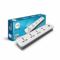 Wipro Optima USB Extension Cord with 2 mtr Cord Length | Child Safety | Auto Cutoff | Fire Resistant, Pack of 1