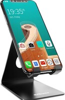 Portronics MODESK Universal Mobile Holder Stand with Metal Body, Anti Skid Design, Light Weight for All Smartphones, Tablets, Kindle, iPad(Black)