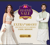 Myntra Festival Sale 2023 (26-29th Oct) - Up to 80% Off