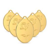 Malabar Gold & Diamonds 24k (999) Purity 3 Grams each (15 grams Combo) Gold Coin Pendant (Pack of 5)