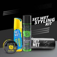 SET WET Men's Styling Kit  (410 ml, Pack of 4)
