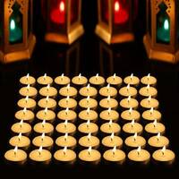[Min 2 Qty] AuraDecor Smokeless Unscented Tealight Pack of 50, Burning Time 2.5 to 3 hours Candle  (White, Pack of 50)