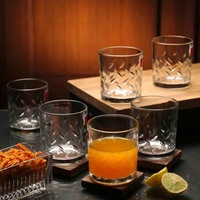 Leaf Cut 220Ml Transparent Glass (Set Of 6 ) Every Day Glasses, By Ceradeco