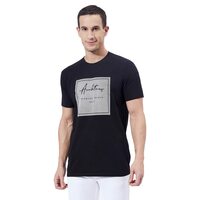 Ben Martin Men's Round Neck Half Sleeve Slim Fit Printed Cotton T-Shirt