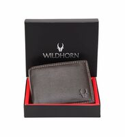 WildHorn Brown Leather Wallet for Men I 8 Credit Card Slots I 2 Currency Compartments I 1 Coin Pocket I 1 Transparent ID Window