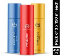 THE MAN COMPANY Privilege Legend, Intense & Active Deodorant Spray - For Men  (450 ml, Pack of 3) MOQ 2