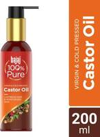 Bajaj 100% Pure Castor Oil - Virgin & Cold Pressed Oil for Lustrous Shiny Hair & Moisturized Skin Hair Oil  (200 ml)