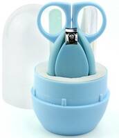 LICK IN Baby Grooming Kit Infant Nursery Set Manicure Set Newborn Healthcare Kits Child Care Baby Nail Clipper, Scissor, Tweezer and Nail Filer Cleaning Sets (4 Pieces, Blue) on Flipkart