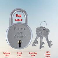 Foora Bag Lock with 3 Keys Travel Locks for Luggage, Box, Suitcase, Cabin Crew Bag Lock  (Silver)