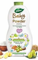 Dabur Baby Powder: Talc and Asbestos Free | With Oat Starch, Arrowroot Powder & Amba Haldi | Hypoallergenic & Dermatologically Tested with No Paraben & Phthalates - Pack of 150 g