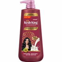 [Amazon Fresh] Kesh King Emami No Paraben & No Silicon with the goodness of Milk Protein and 21 Ayurvedic Herbs Damage Repair Shampoo for Dry and Frizzy Hair (600 ml)