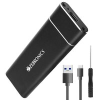 Zebronics CM01 M.2 SATA SSD Enclosure with Aluminum Case, Type-C 3.1 Gen 1, Upto 5Gbps* and Upto 2TB Max