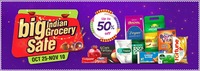 Big Indian Grocery Sale up to 50% off + 10% Bank Offers + INR 100 off on 1499 (specific)