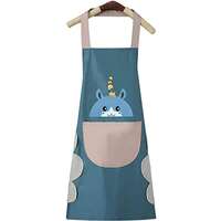DOCAT Apron for Women Cute Deer Aprons With Pockets and Hand-Wiping Kitchen Apron Waterproof and Oil-proof Kitchen Accessories Items for Home Cooking Fits Men/Women Home Restaurant