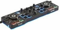 Hercules DJControl Starlight – Portable USB DJ Controller - 2 tracks with 8 pads and sound card - Serato DJ Lite included