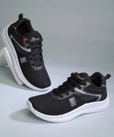 Paragon  K1015G Cricket Gym Sports Comfortable Daily Outdoor Walking Sneakers For Men  (Black)