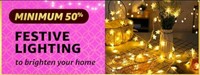 Amazon- Festive Lighting deals Min 50% Off
