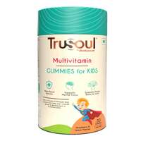TruSoul by Baidyanath Multivitamin Gummies for Kids | Strawberry & Lemon Flavour | Curated for Children Ages 5 to 17 | 30 Gummies (1 Gummy Per Day)