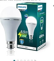  PHILIPS Stellar Bright Rechargeable Emergency Inverter LED Bulb, B22 8.5-Watt-Crystal White(Pack of 1) 