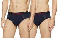 UnderJeans by Spykar Men's Cotton Brief. Navy, L size 
