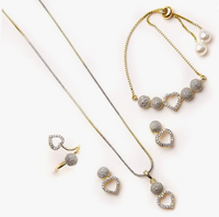 ZENEME Jewellery Set for Women American Diamond Necklace Set