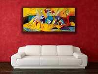 PAPER PLANE DESIGN pichwai paintings canvas art Indian ethnic traditional wall art large size for living room decor. 24 x 24 inch (F)