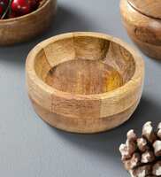 Hand Carved 50ml Solid Wood Serving Bowl, By The Urban Store