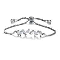 Shining Diva Fashion Latest Stylish Austrian Crystal Rose Gold Charm Bracelet for Women