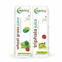 Nutriorg Wheatgrass & Triphala Juice 600ml (Combo of 2) | Digestive Care | Immunity Booster