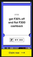 CRED App: XYXX Offer Get 30% off + Rs. 300 cashback via CRED pay