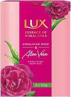 LUX ROSE & ALOEVERA EXFOLIATING SOAP 5x125g [Apply 10% off Coupon]