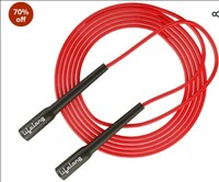 Limited-time deal: Lifelong LLSR01 Skipping Rope for Men, Women & Children - Jump Rope for Exercise Workout & Weight Loss - Tangle Free Jumping Rope for Kids (275cm, Red and Black) Handle Material: Plastic 
