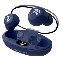 ZEBRONICS Pods 2 Wireless TWS Earbuds with Bluetooth 5.3,Led Display,Voice Assistant,Call Function,Transparent Charging Case,Touch Control&Built-in Rechargeable Battery-Blue,in-Ear