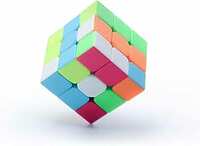 Popsugar Qiyi Warrior 3X3 Stickerless Speed Cube Puzzle Warrior Magic Cube, Kids and Professionals