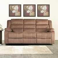 Home Centre Cairo Fabric 3-Seater Recliner - Brown