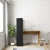 Solimo Ambo Engineered Wood Study Table (Black & Rustic Finish)