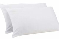 STATUS Ultra Soft Fiber Filled Fibre Premium Pillow for Home & Hotel Use (16X24, Fiber; White, Pack of 2)