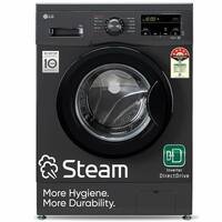 LG 8 Kg 5 Star Inverter Direct Drive Touch Panel Fully Automatic Front Load Washing Machine (FHM1408BDM, Steam for Hygiene)