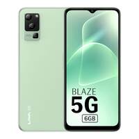 Lava Blaze 5G (Glass Green, 6GB RAM, UFS 2.2 128GB Storage) 5G Ready, 50MP AI Triple Camera 