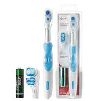 Lifelong LLDC45 Ultra Sonic Care Battery Powered Toothbrush for Adults with Free Clove Dental Care Plan,Replacable Heads| Soft Floss Tip & Spiral Bristles| 3 Smart Cleaning Modes| 1 year Manufacturer's warranty, Blue)
