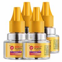 Good knight Gold Flash Liquid Vapourizer | Mosquito Repellent Refill | Lavender Fragrance | Pack of 4 (45ml each)